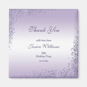 Aimant Décoration Parties scintillant violet parkly Anniv