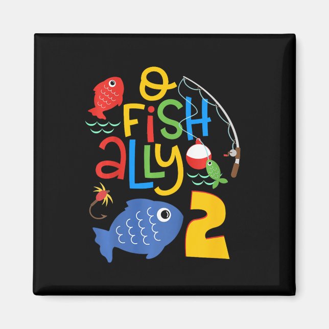 Aimant Décorations d'anniversaire pour enfants O-fish-all (Devant)