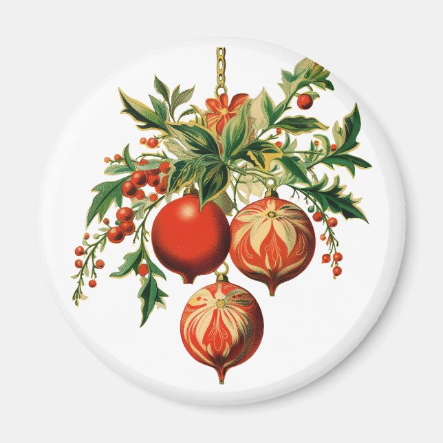 Aimant Décorations d'arbre de Noël Cool rétros (Devant)