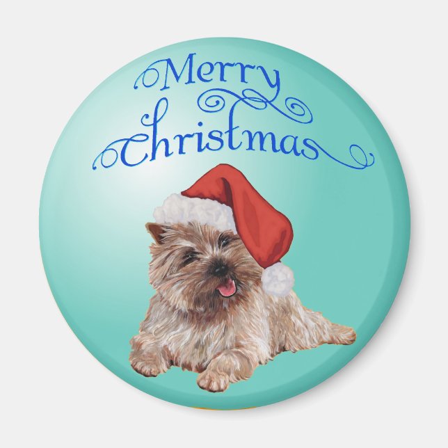 Aimant Décorations de Noël de Terrier Cairn (Devant)
