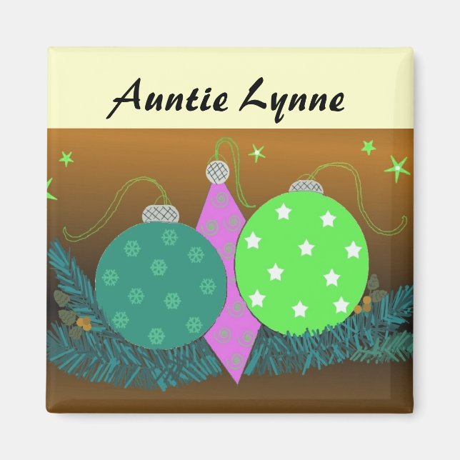 Aimant Décorations de Noël festives Porte-place (Devant)