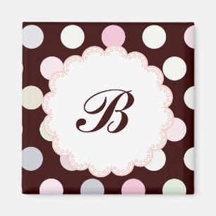 Aimant décoré d'un monogramme de Bianca