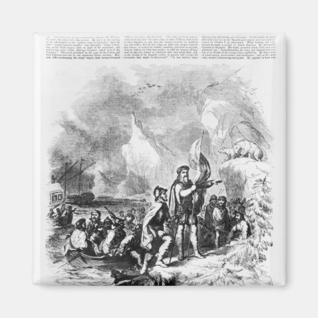 Aimant Découverte de l'Amérique par John et Sebastian (Devant)