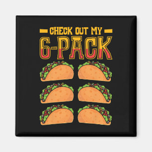 Aimant Découvrez Mon Pack 6 Taco Fast Food Cinco De Mayo 