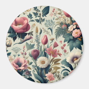 Aimant Découvrez un motif botanique floral printanier épo