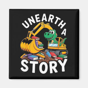 Aimant Découvrez une histoire Dinosaure Été Bibliothèque