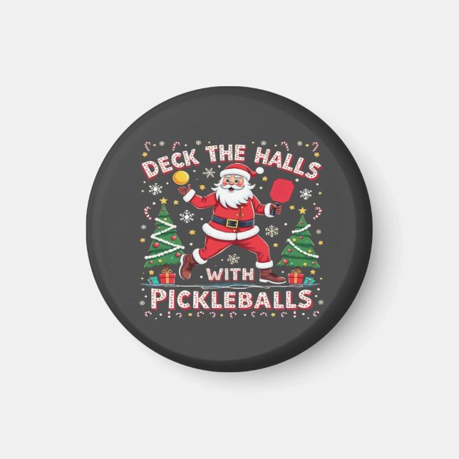 Aimant Découvrir Les Halls Avec Des Pickleballs (Devant)