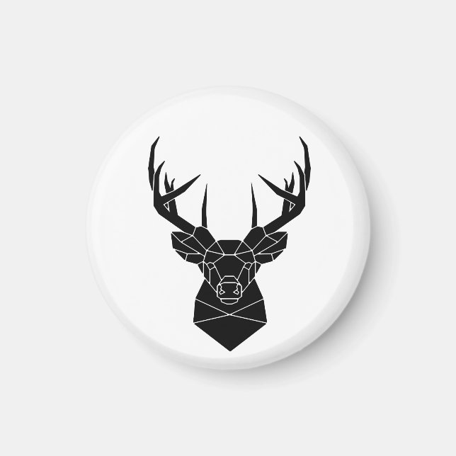 Aimant Deer Head Fichier Ai Géométrique Deer Silhouette S (Devant)
