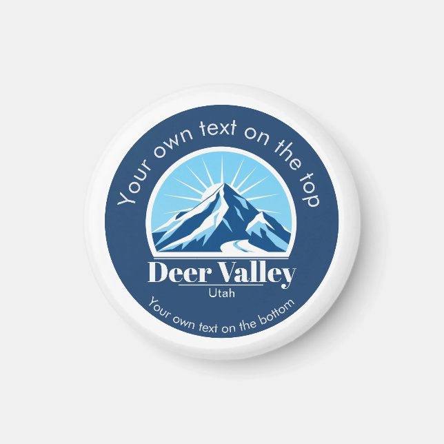 Aimant Deer Valley Utah ski area keepsake  (Devant)