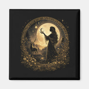 Aimant Déesse lunaire vintage Femmes célestes Féminine