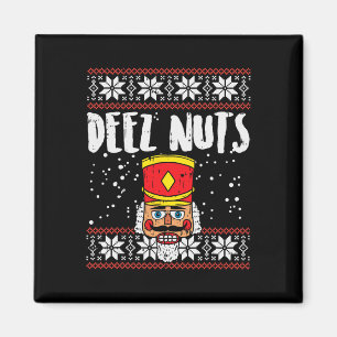 Aimant Deez Nuts Nutcracker Fun Vilain Noël Mème Cadeau