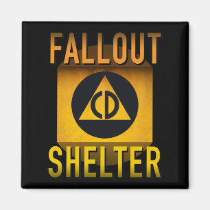 Aimant Défense Civile Fallout Shelter Age atomique Grunge
