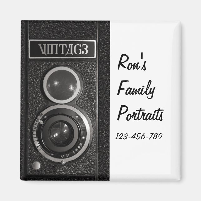 Aimant d'effet de caméra vintage (Devant)