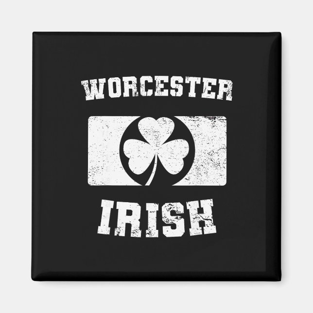Aimant Défilé de la Saint-Patrick de Worcester Irish Desi (Devant)