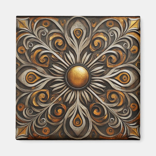 Aimant Défilement orné avec Golden Center2 (Devant)