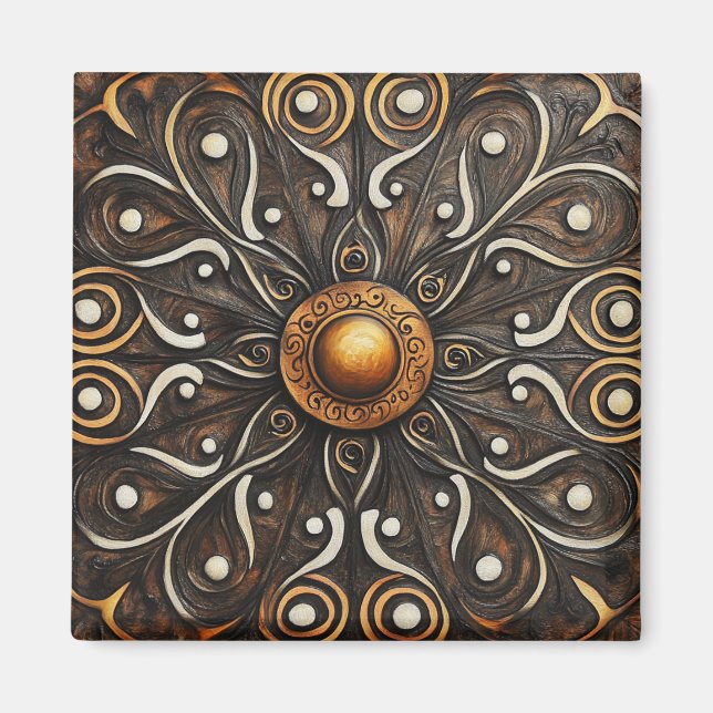 Aimant Défilement orné avec Golden Center 4 (Devant)