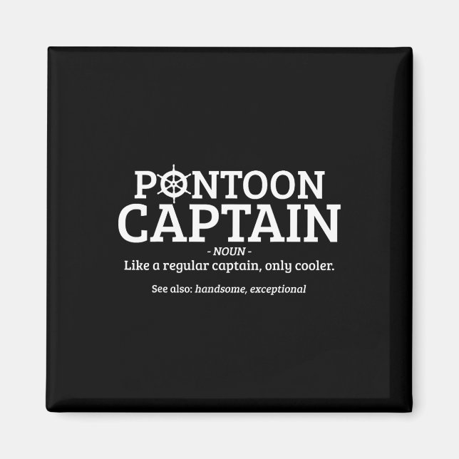 Aimant Définition de capitaine de ponton drôle bateau pon (Devant)