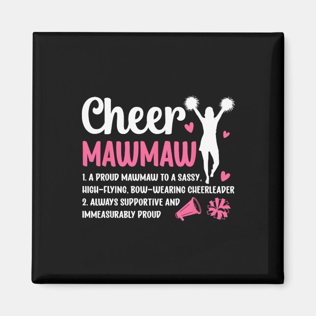 Aimant Définition de Cheer Mawmaw Mawmaw d'une meneuse de (Devant)