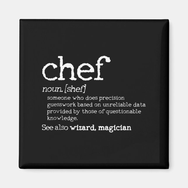 Aimant Définition de chef - Dictionnaire drôle Cadeau de  (Devant)