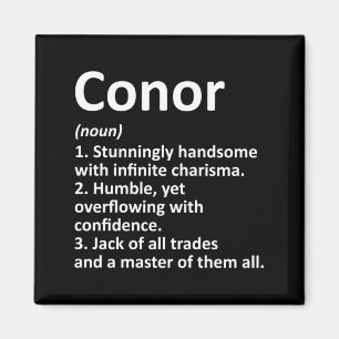Aimant Définition de Conor Nom Personnalisé Anniversaire