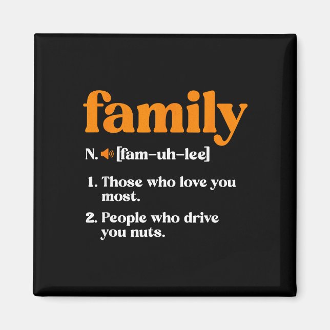 Aimant Définition de famille drôle  (Devant)