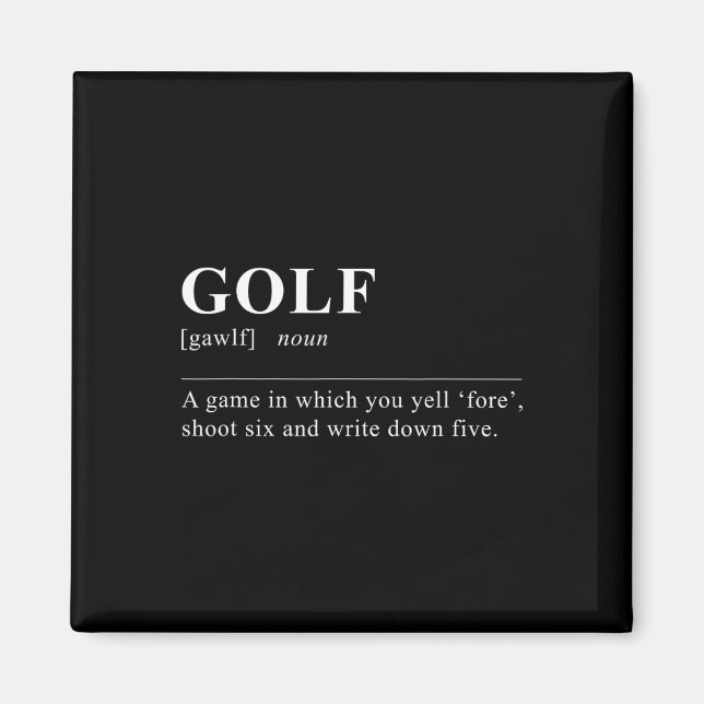 Aimant Définition de golf amusante (Devant)