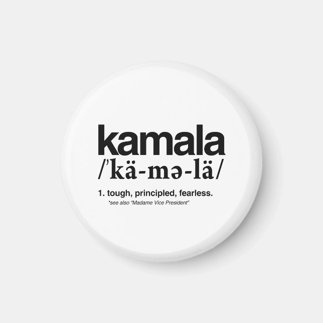 Aimant Définition de Kamala - Des principes durs sans peu (Devant)