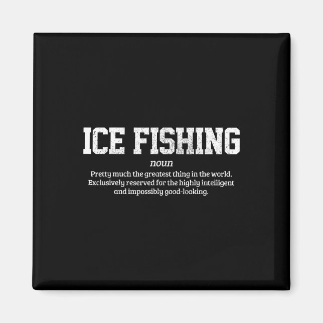 Aimant Définition de la pêche sur glace Cadeau drôle de p (Devant)