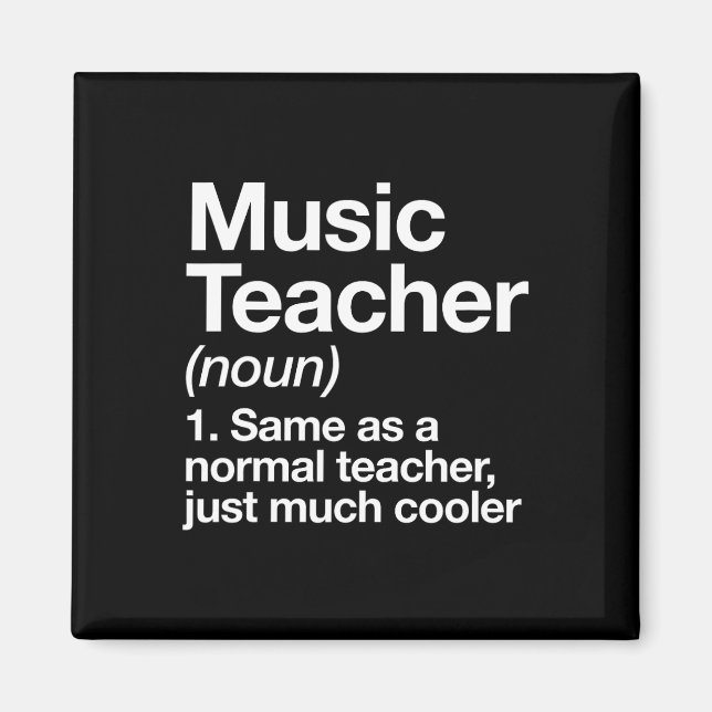 Aimant Définition De L'Enseignant De Musique S'Amuser Ret (Devant)
