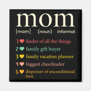 Aimant Définition de nom de maman Maman drôle Fête des mè