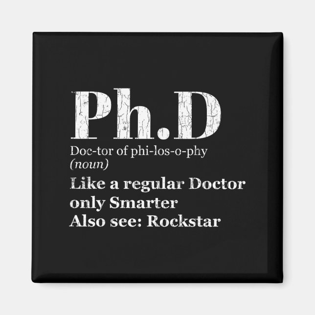 Aimant Définition de PhD humouristique graphique pour can (Devant)