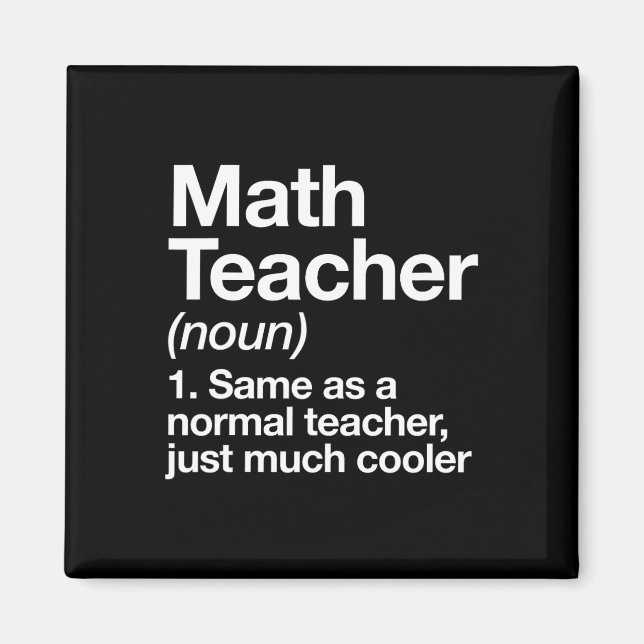 Aimant Définition de professeur de mathématiques drôle By (Devant)