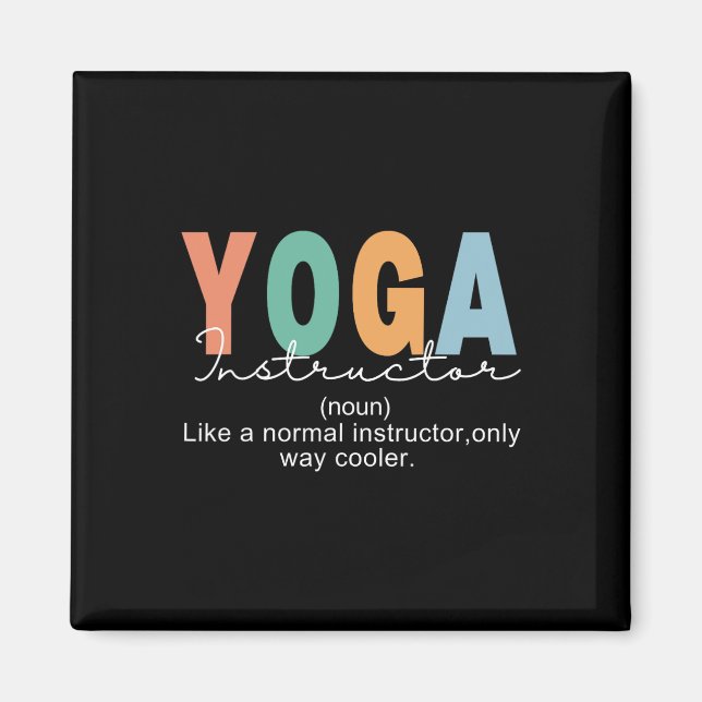 Aimant Définition de professeur de yoga Normal seulement  (Devant)