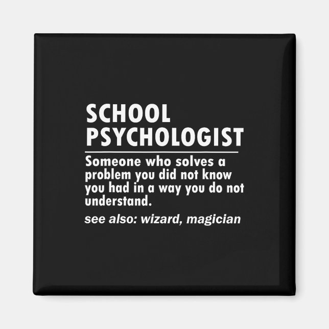Aimant Définition de psychologue scolaire Byck À l'école  (Devant)