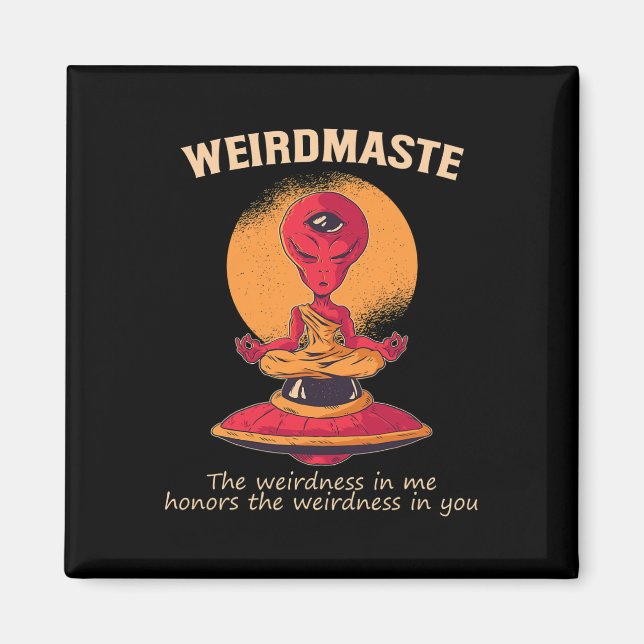 Aimant Définition de Weirdmaste moine extraterrestre Ufo  (Devant)