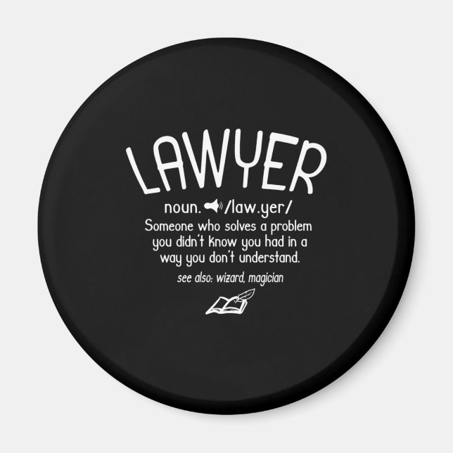 Aimant Définition drôle de l'avocat (Devant)