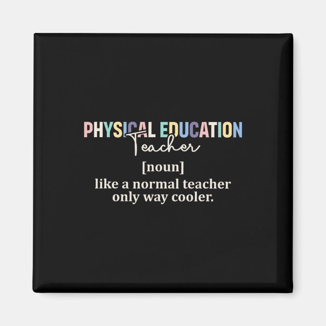 Aimant Définition drôle de professeur d'éducation physiqu (Devant)