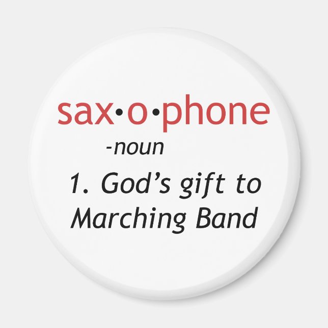 Aimant Définition du saxophone (Devant)