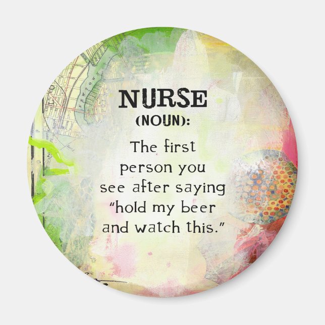 Aimant Définition d'une infirmière (Devant)