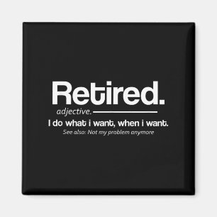 Aimant Définition Retraité Drôle de Cadeau de Retraite Re