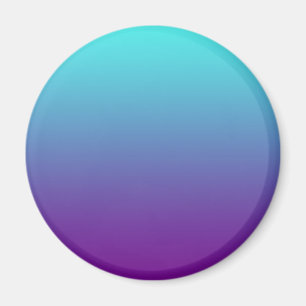 Aimant Dégradé de fond simple Turquoise Bleu Violet