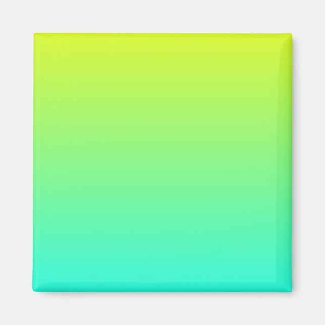 Aimant Dégradé de jaune à aqua (Devant)