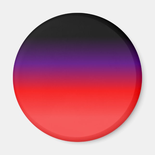 Aimant Dégradé noir, pourpre et rouge (Devant)