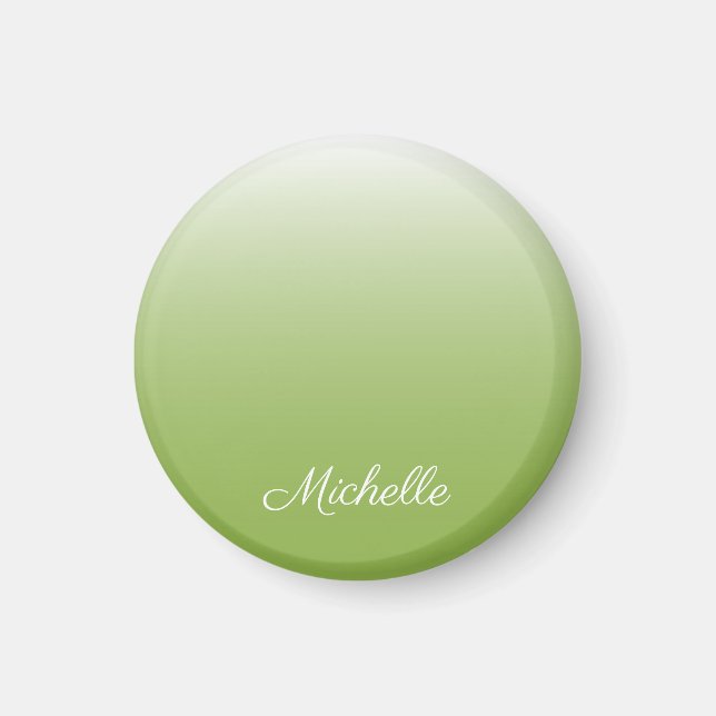Aimant dégradé personnalisé vert vert foncé (Devant)