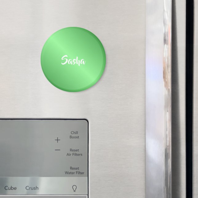 Aimant dégradé vert du nom personnalisé (In situ (réfrigérateur))