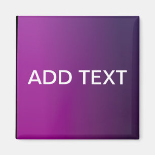 Aimant Dégradé violet moderne ombré et texte blanc modifi