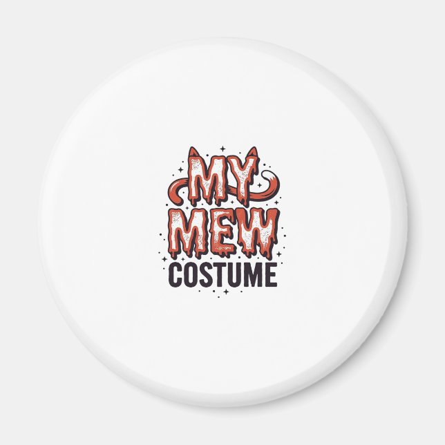 Aimant Déguisement de chat mignon pour Halloween Design v (Devant)