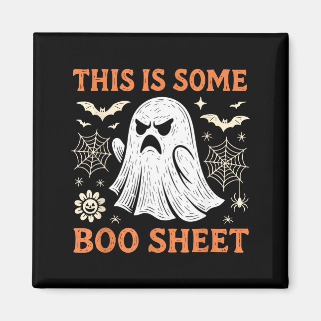 Aimant Déguisement de fantôme drôle d'Halloween Feuille B (Devant)