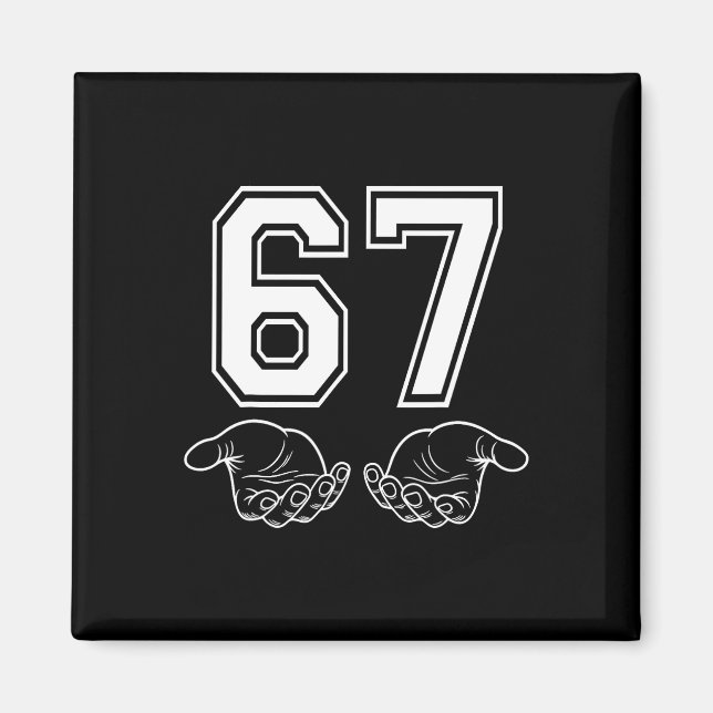 Aimant Déguisement de mème drôle 67 Six Sept Halloween Ge (Devant)