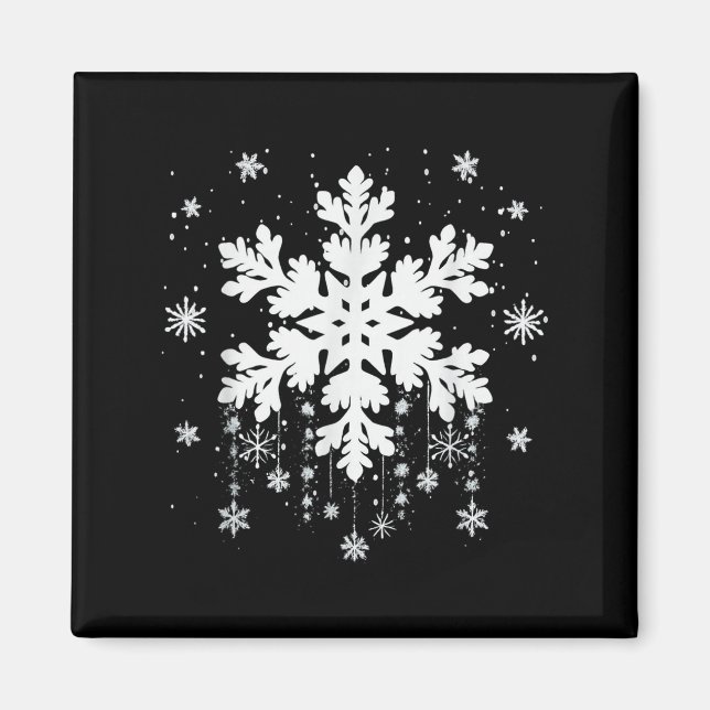 Aimant Déguisement d'enseignant flocon de neige pour fami (Devant)